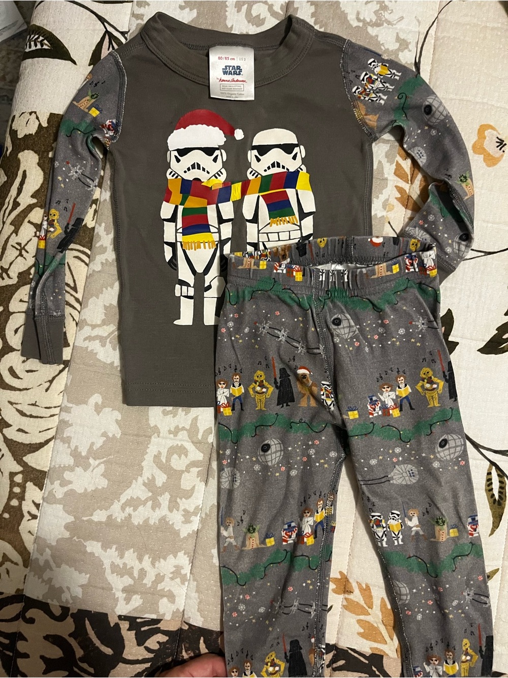 Hanna Andersson Star Wars Kids' Gray Stormtrooper Holiday Pajama Set
